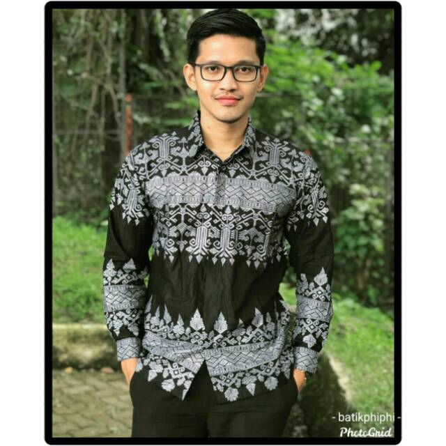 KEMEJA BATIK LENGAN PANJANG BAKUNG MOTIF ASMAD SLVR ( ORIGINAL ) M,L,XL,XXL