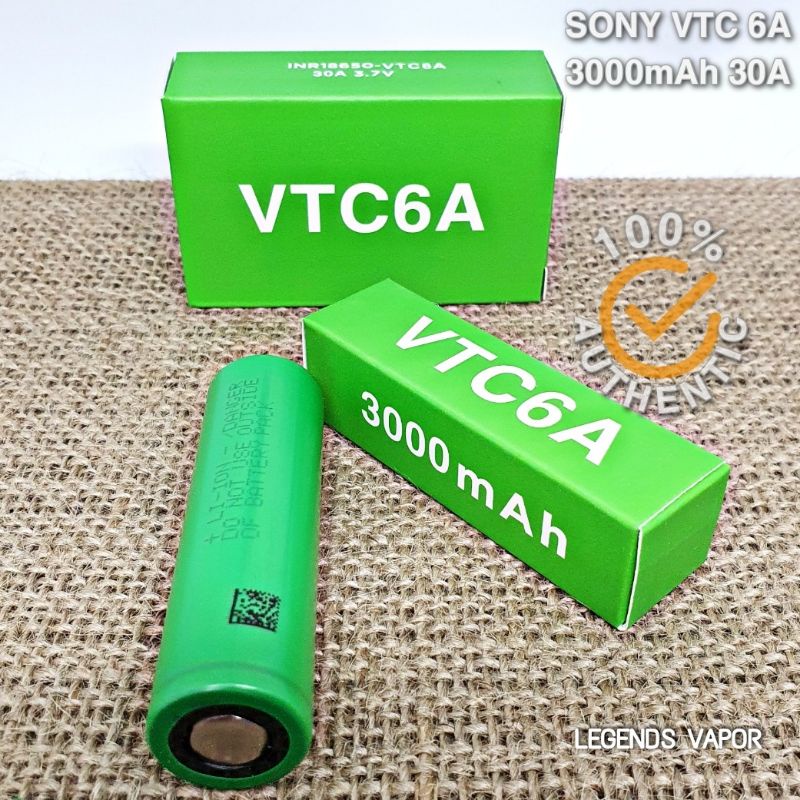 BATERAI SONY VTC 6A 3000mAH 30A ORIGINAL HARGA 1 BIJI