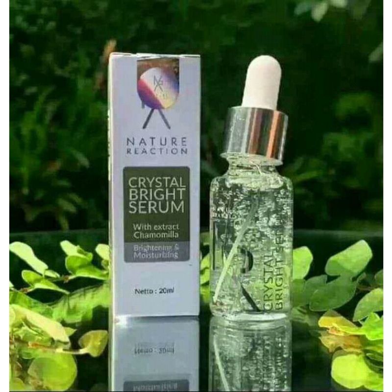 NR Serum Kulit Wajah Glowing Nature Reaction Crystal Bright BPOM 100% DIJAMIN ORIGINAL HALAL MUI Obat Anti Jerawat Face Serum Bright Peeling Midnight