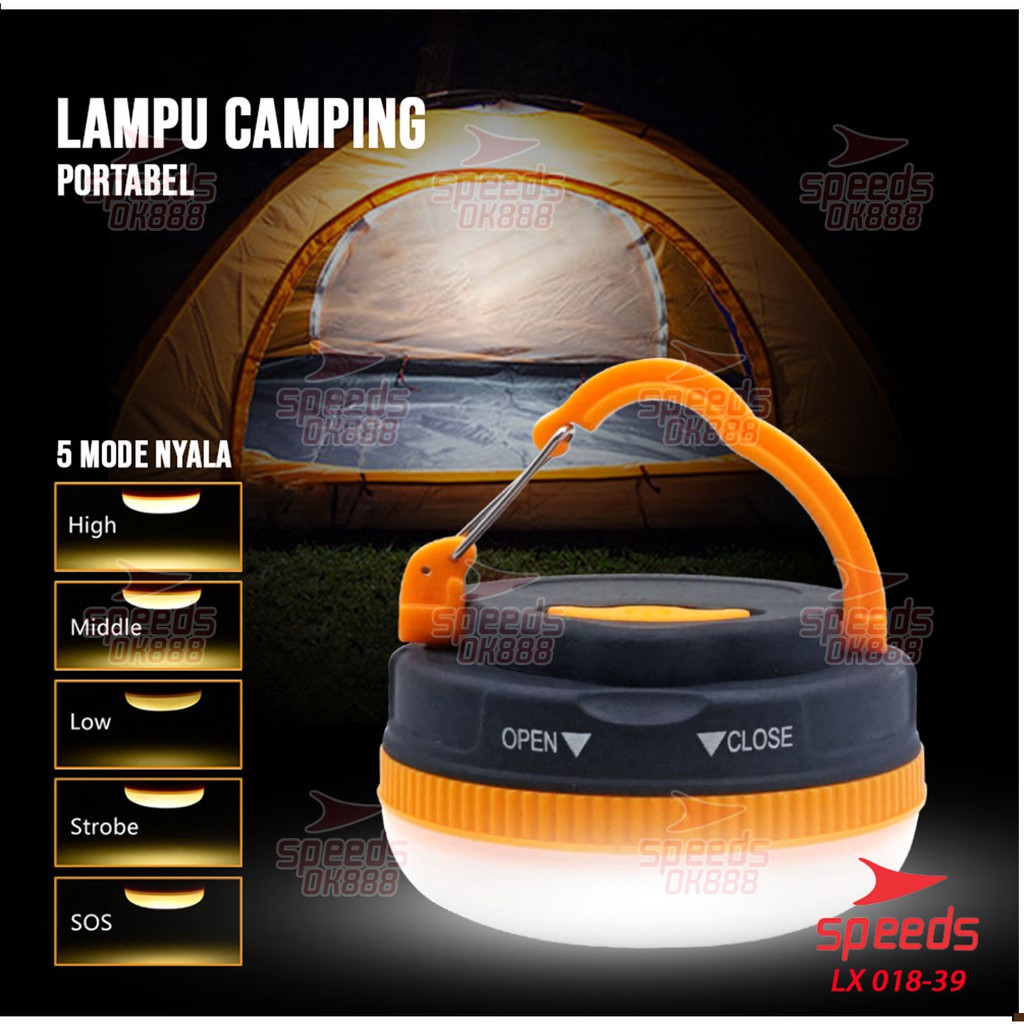 SPEEDS Lampu LED Lampu Emergency Cas Bohlam Multifungsi Lampu Gantung Outdoor 018-39