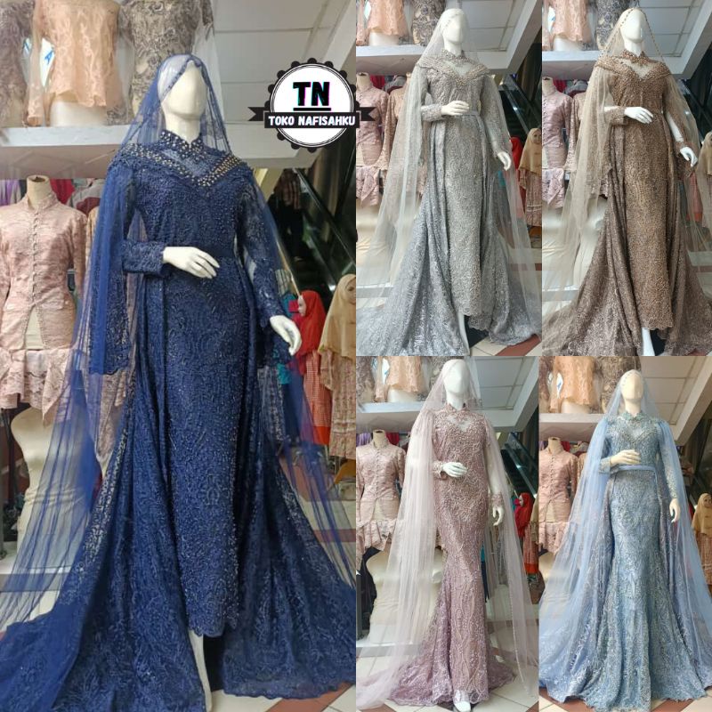 dress pengantin payet modern | gaun pengantin