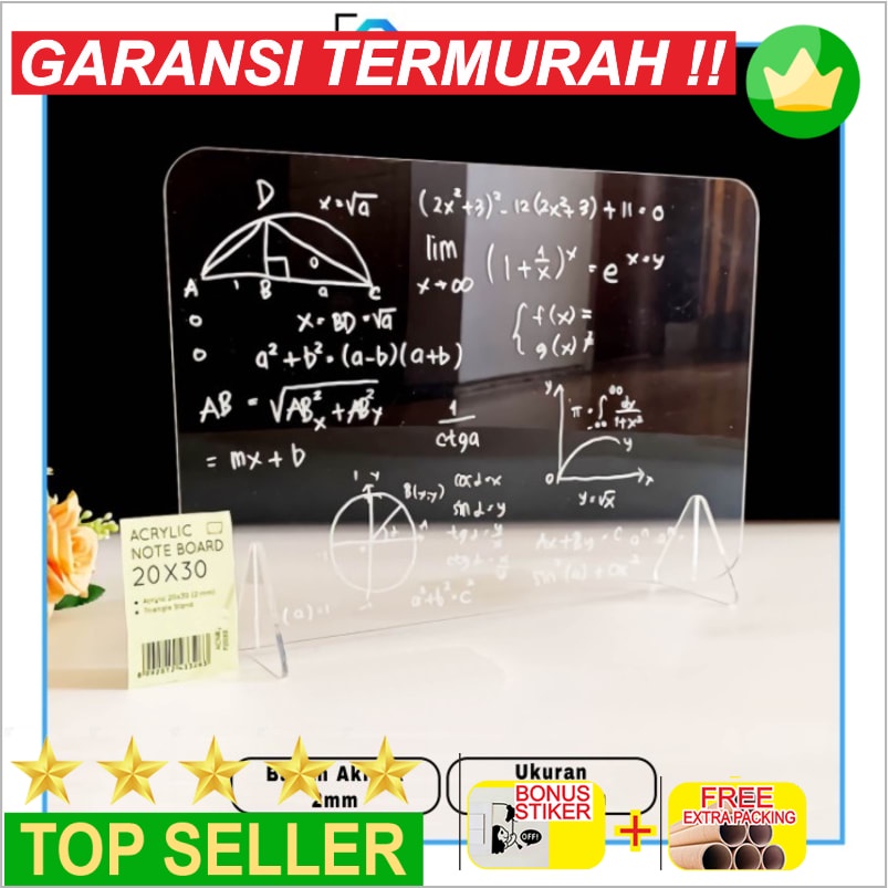 

Terlaris Papan Tulis Akrilik / Acrylic Note / Planner / Schedule Elegan