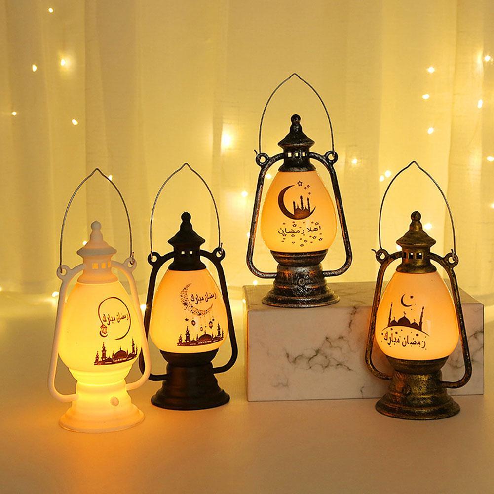 Ornamen Lampu LED Bentuk Lilin Eid Mubarak Untuk Dekorasi Festival