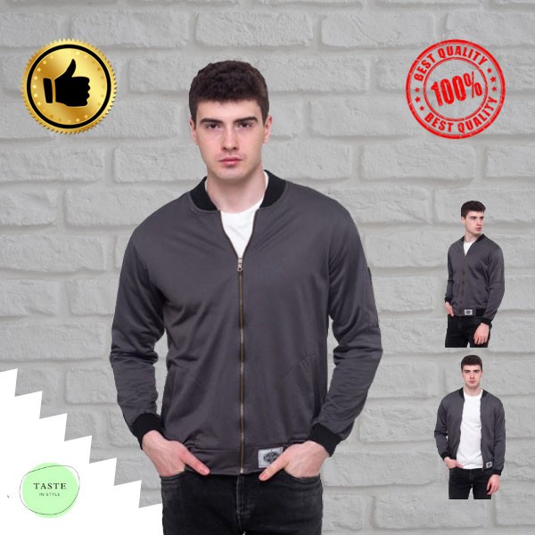 Jaket Bomber Pria Jaket Motor Pria Cowok Jaket Bomber Polos Lotto Heylook Jaket Bahan Tebal Adem