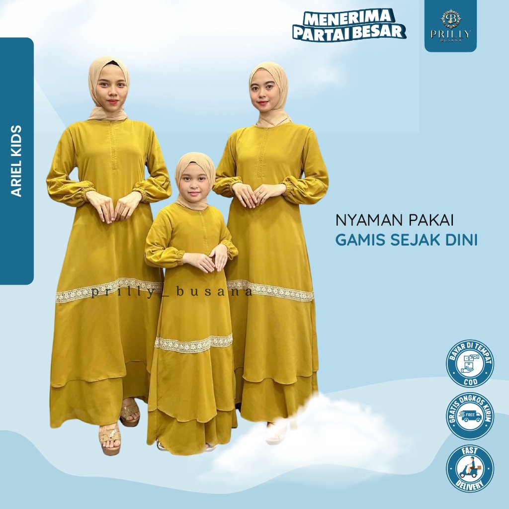 PB Prilly Busana - ARIEL GAMIS MALAYSIA RENDA MERMAID DRESS ANAK - GAMIS RENDA ANAK