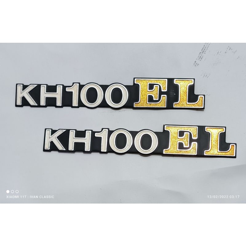 EMBLEM KAWASAKI KH 100 EL ORIGINAL NOS