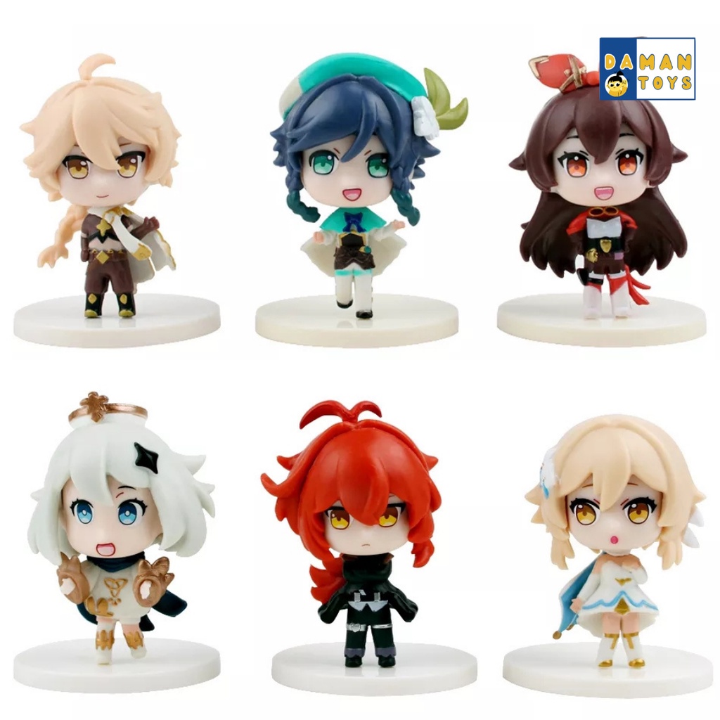 DToys Figur Anime Genshin Impact Paimon Klee Barbatos Lumine Amber Venti