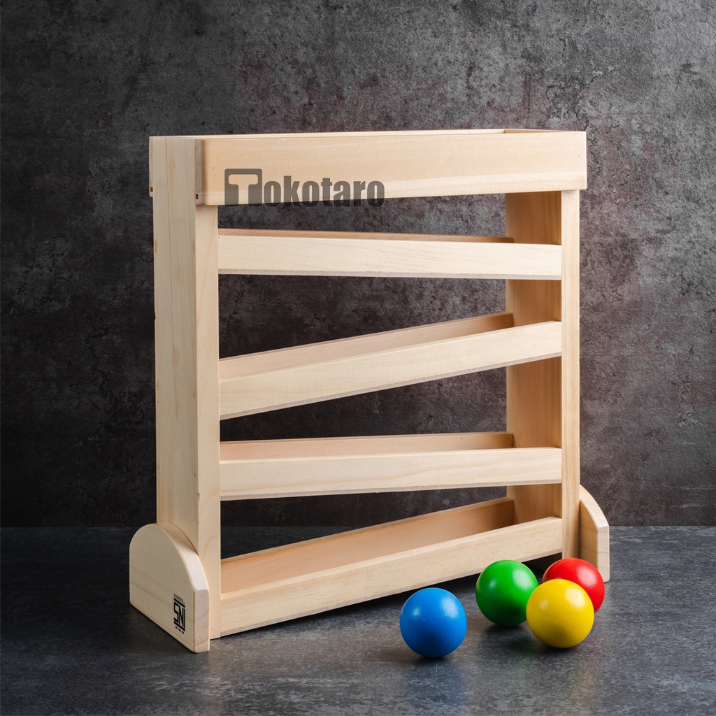 Ball Tracker Montessori Wooden Toys Mainan Kayu Edukasi Baby