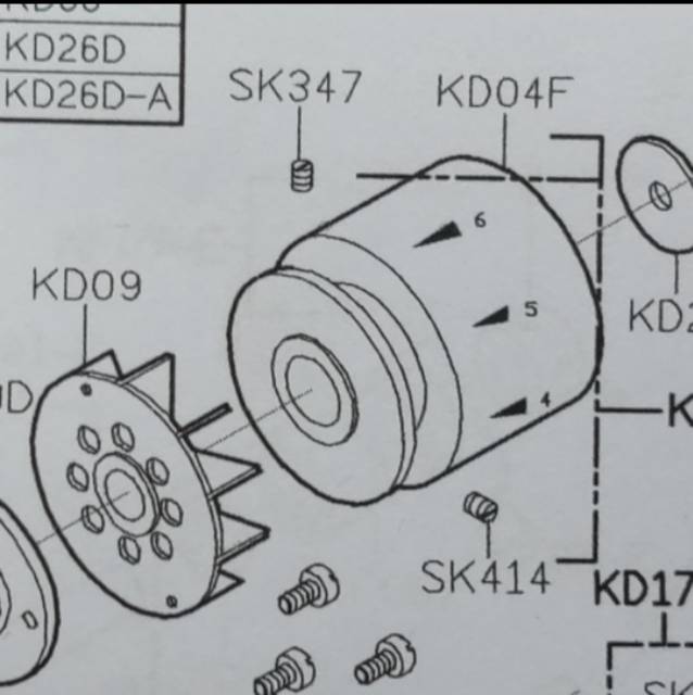 SK347 Asli Baut Poly As - Mesin Obras 700F