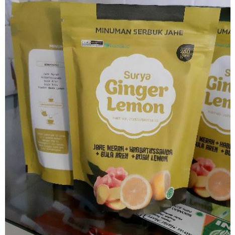 GINGER LEMON HNI - Jahe Merah, Habatussauda, extrac lemon, Gula Aren