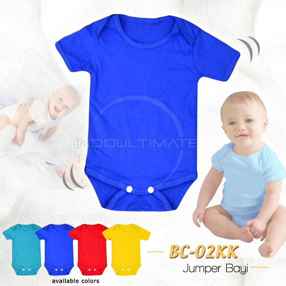 COTTON Baju Bayi Jumper Bodysuits Katun Polos Jumpsuit Baby Newborn BC-02KK Bahan Katun