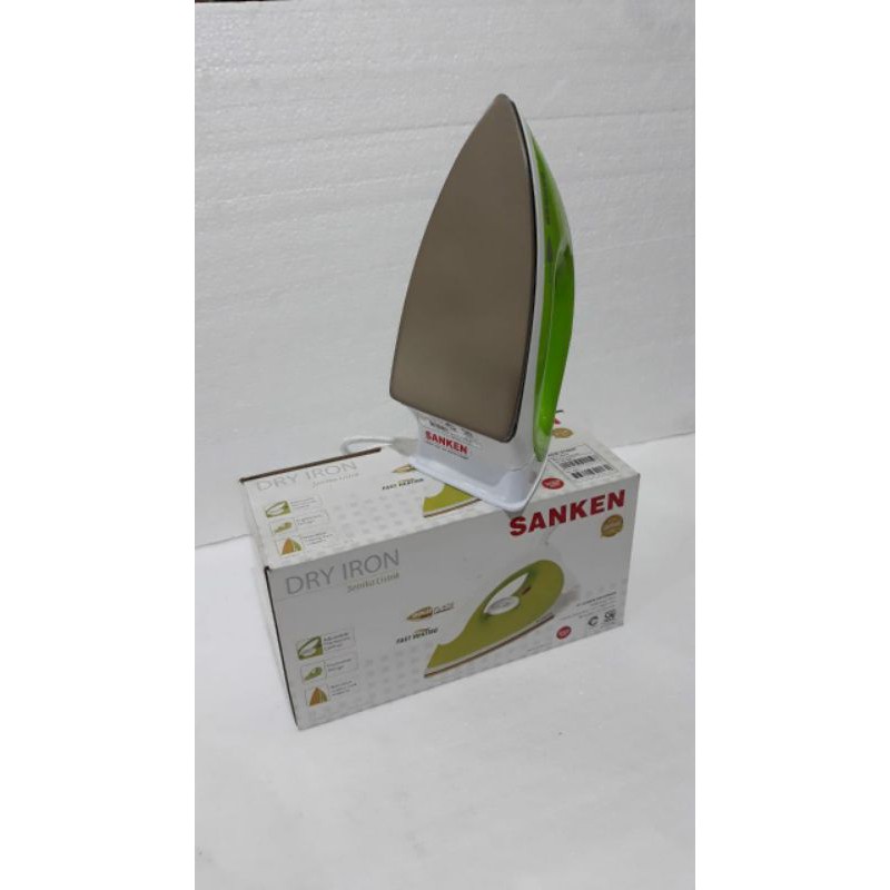 Setrika sanken dry iron gold plate anti lengket