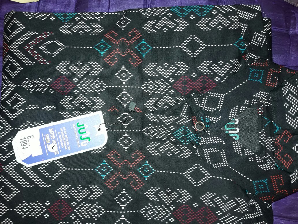 Credomenstore Short Batik Songket Motive Size M-xl Kemeja Batik Pria Lengan Pendek