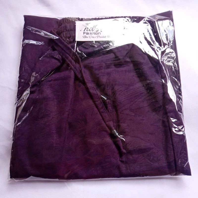 Celana kulot Panjang cigaret remaja ABG pola lebar-Ungu terong