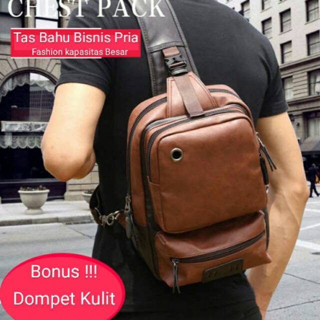 Tas Bahu Bisnis Pria Fashion kapasitas besar