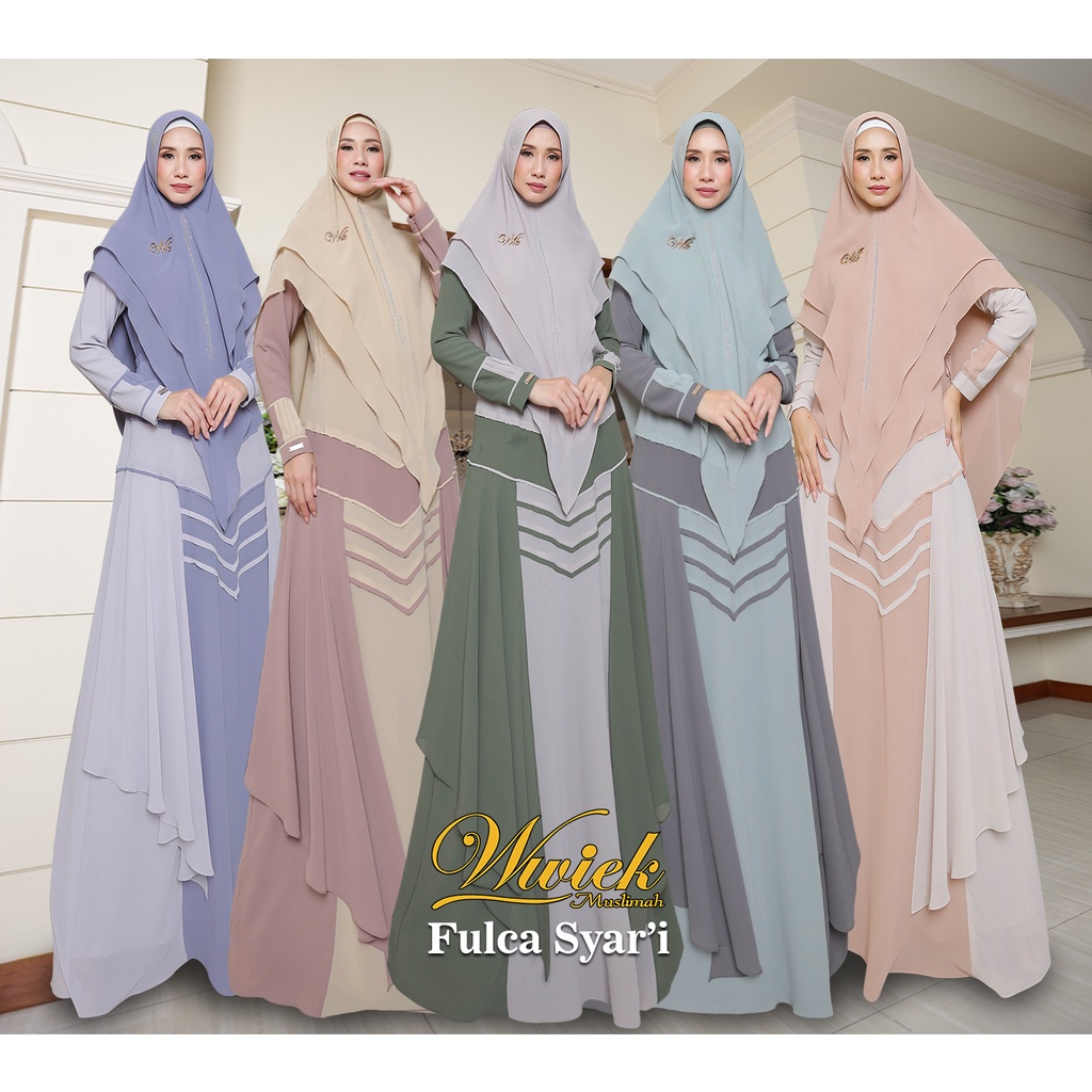 Baju Gamis Syari Fulca by Wwiek Muslimah