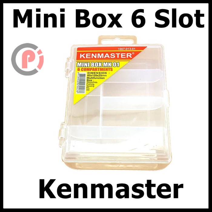 Kotak Komponen Baut Kenmaster Mini Box MK01 MK 01 6 Compartments Slot