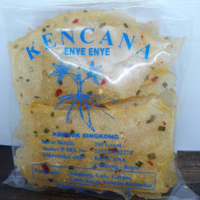 Kerupuk Singkong Enye Enye Kencana.