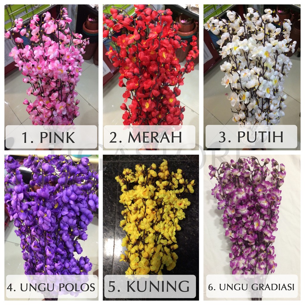 Jual Bunga Palsu Hias Sakura Impor Artificial Per Lusin Aesthetic Shopee Indonesia 0701