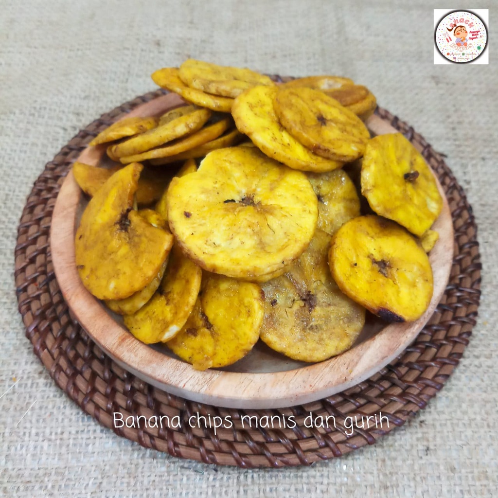 

Keripik pisang koin 180gr/Keripik Pisang Manis/cemilan enak