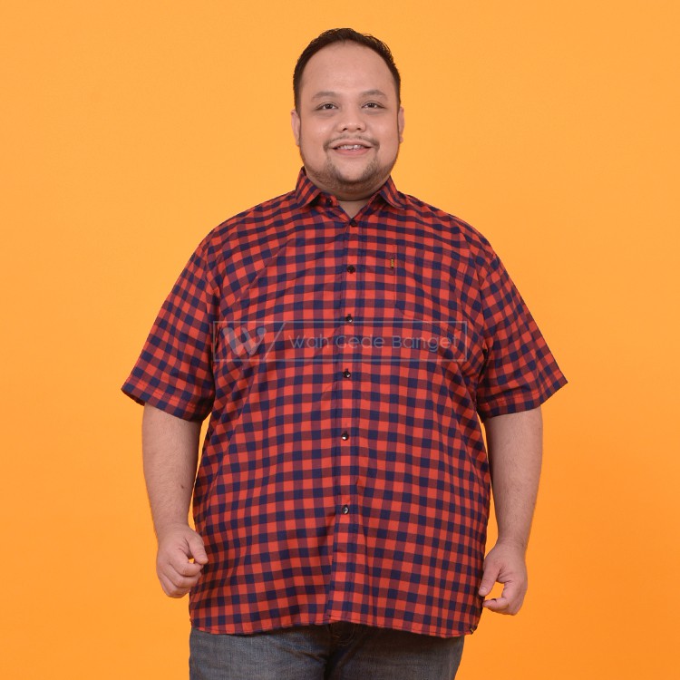 

WGB Check Red Kemeja Kotak Pendek Big Size Jumbo XXL XXXL WGB