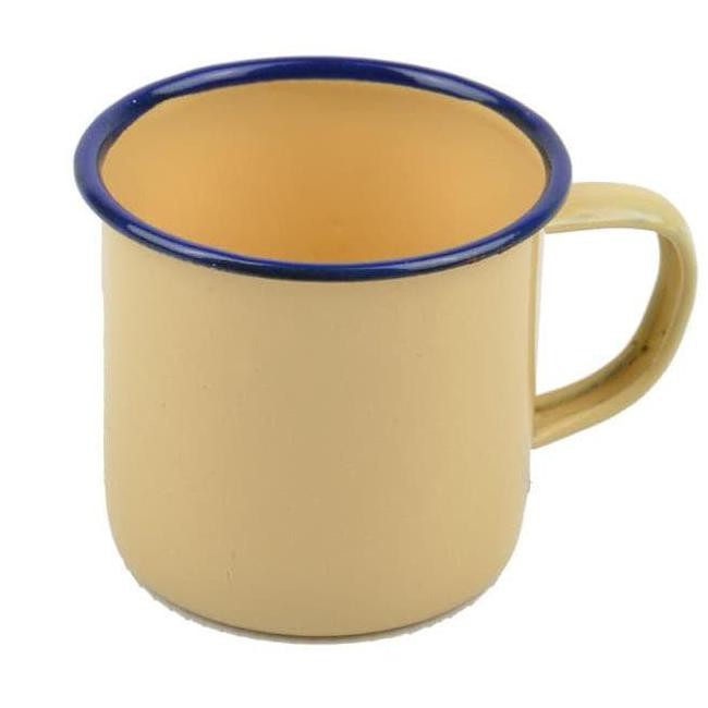 Gelas Cangkir Enamel Jadul 7 cm Kuning Seng Kaleng Besi Antik Kopi [HARGA 1 GELAS]