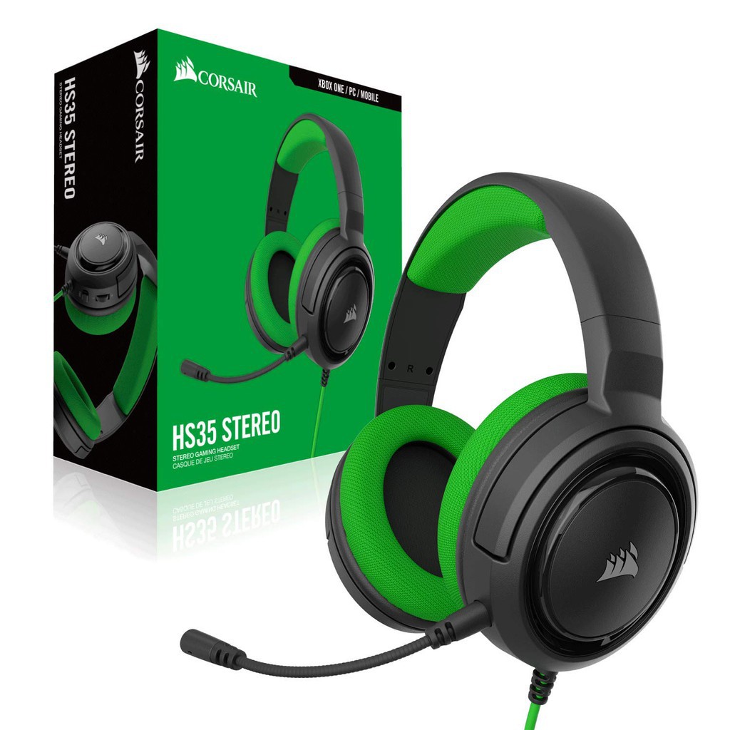 HS35 Stereo Gaming Headset — GREEN