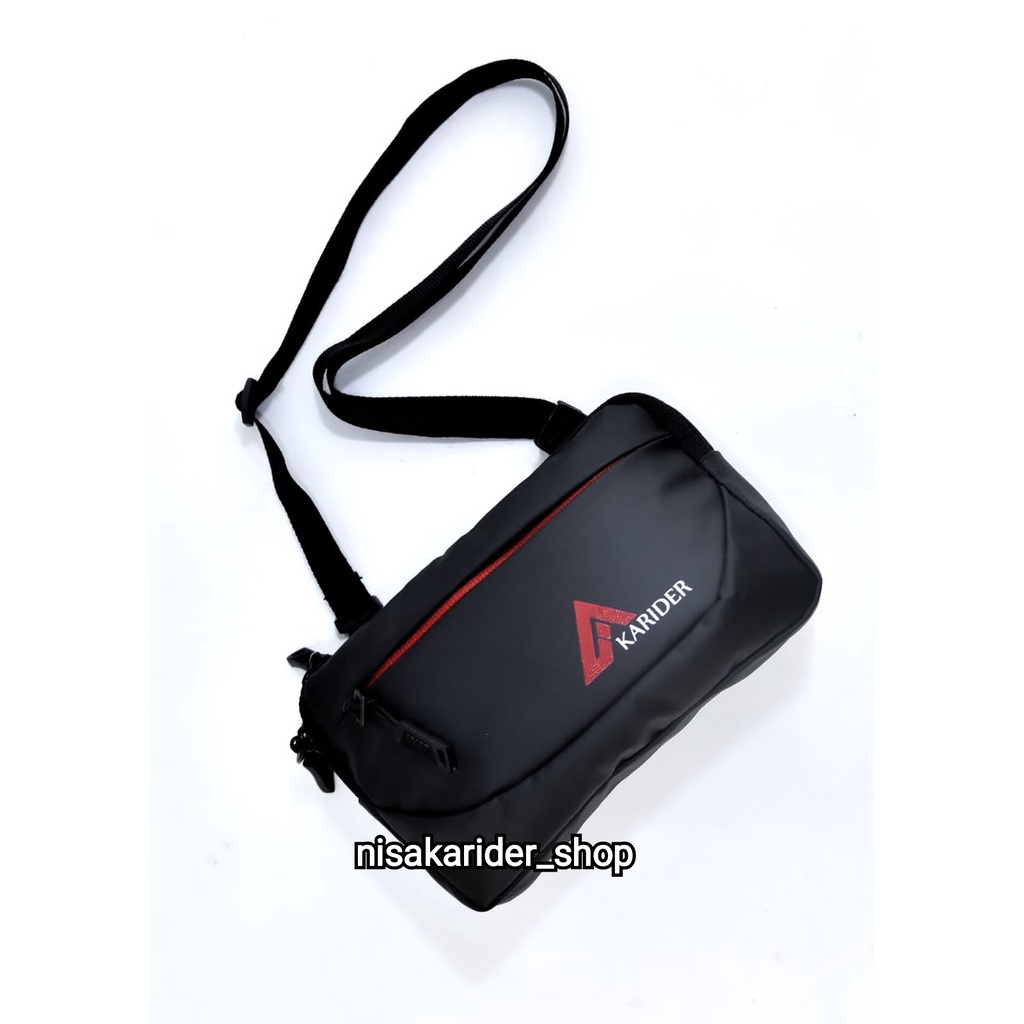 tas mini pouch karider 2play pria wanita waterproof real pic