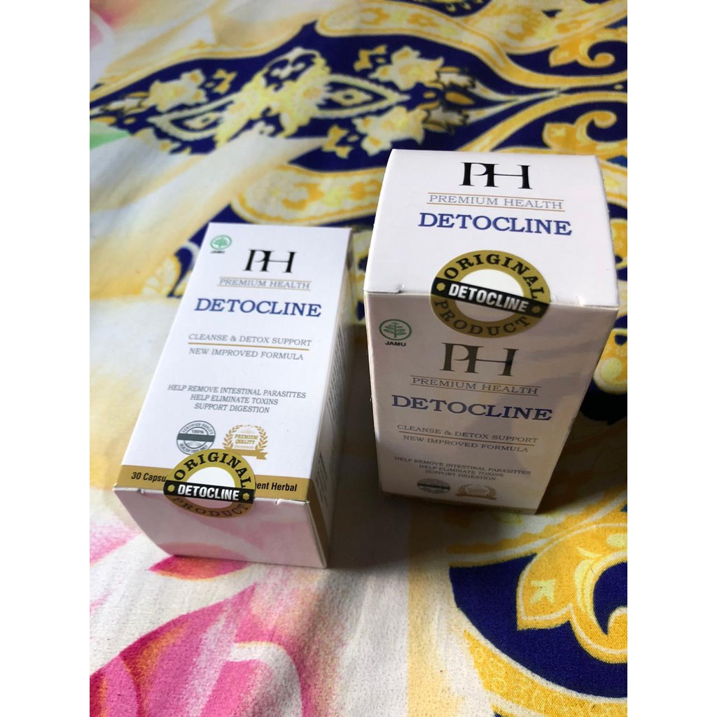 Detocline obat kesehatan herbal pembunuh parasit, gatal, ruam ruam dan bau mulut asli