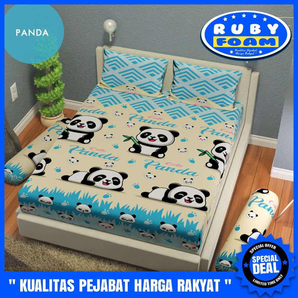 Kasur Busa Karakter Uk 180x140x20cm Motif PANDA / Kasur Busa Murah