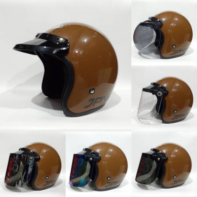 Helm Bogo JPN Retro Coklat