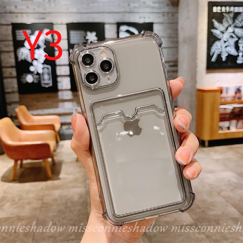 Casing Card Transparent Phone Case for Iphone 12 Pro 11Pro Max 6 6s 7 8 plus X Xr Xs Max SE 2020 Tpu Soft Case