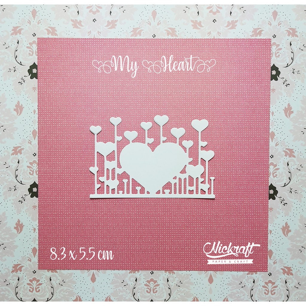 

MY HEART - HIASAN SCRAPBOOK LABEL FRAME HATI LOVE CINTA