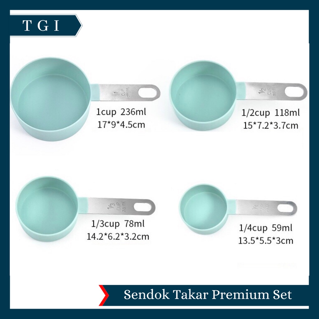 TGI - SET SENDOK TAKAR UKUR BUMBU DAPUR CUP MEASURING SPOON | SENDOK TAKAR BUMBU / OBAT SET