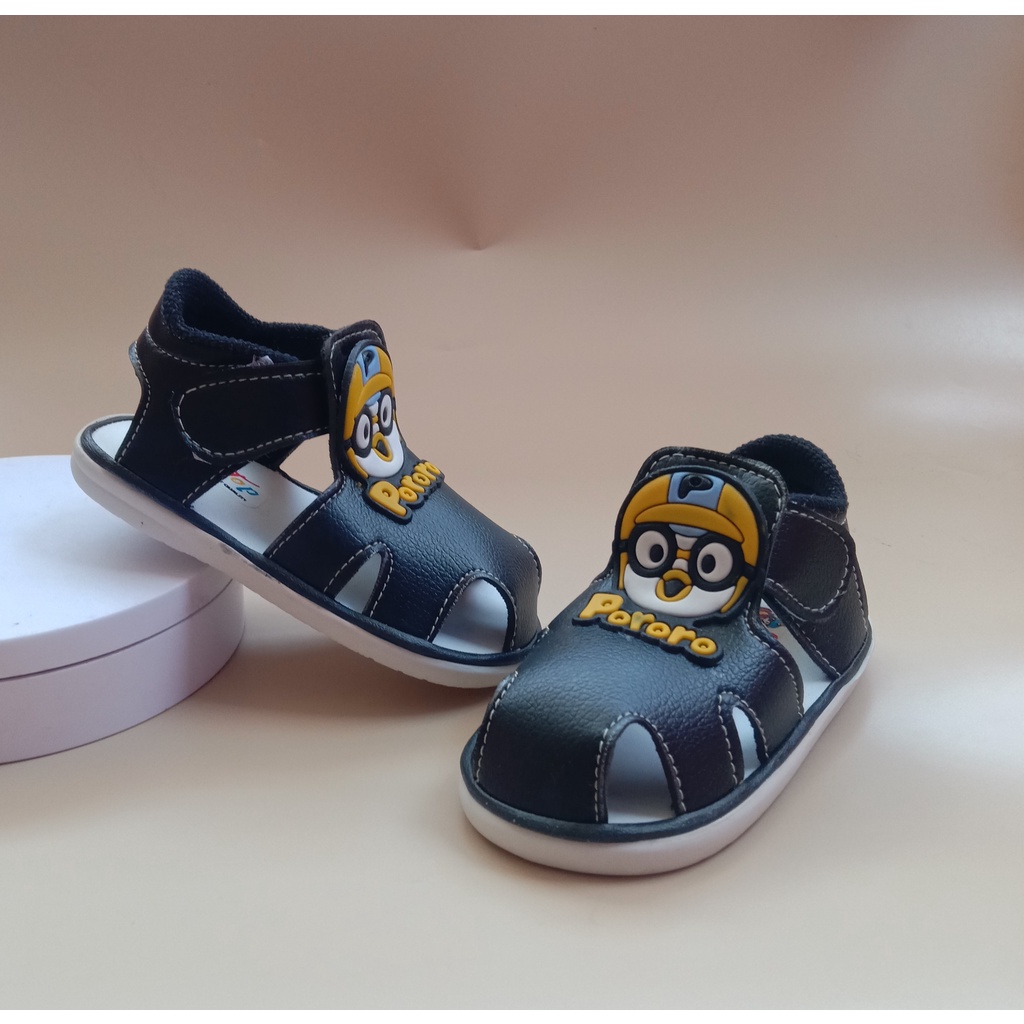 SEPATU SANDAL BUNYI USIA 1-3 TAHUN ANAK BAYI LAKI LAKI  / SEPATU SANDAL ANAK COWOK BALITA MURAH SANDAL BABY KEREN- SS-PORORO