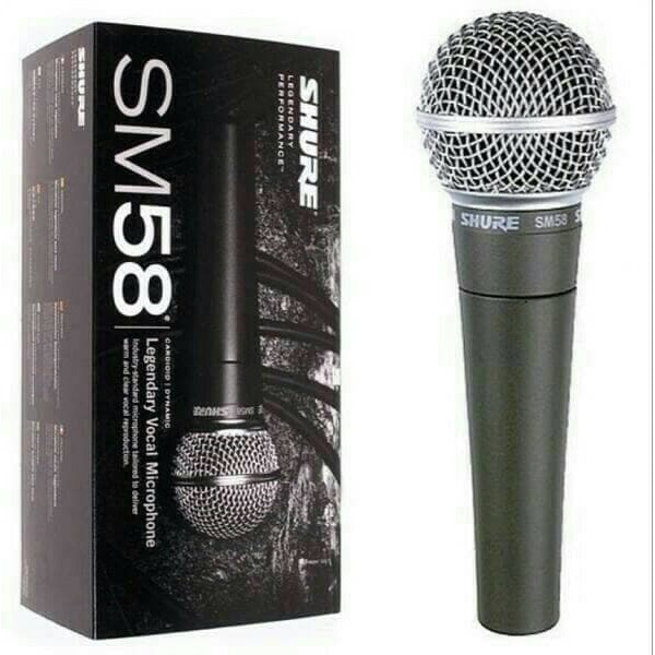 Microphone SHURE SM-58 Mickrophone / Micropon Mic SURE Kabel Mik LEGENDARY