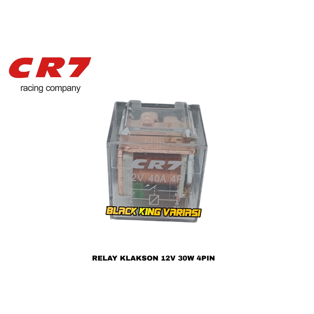 Relay Klakson Kaki 4 Transparan 12V CR7 Relay Klaskon Motor Mobil Alarm Transparan Universal