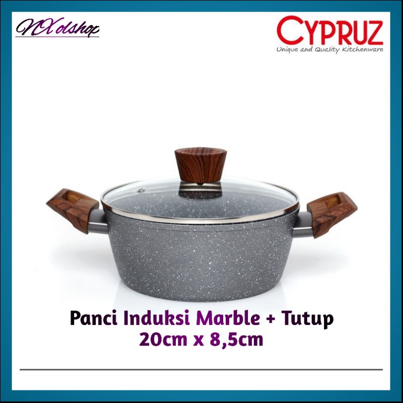 Cypruz Panci Induksi Diameter 20cm Frying Pan Panci Anti Lengket Penggorengan Fry Pan Anti Lengket