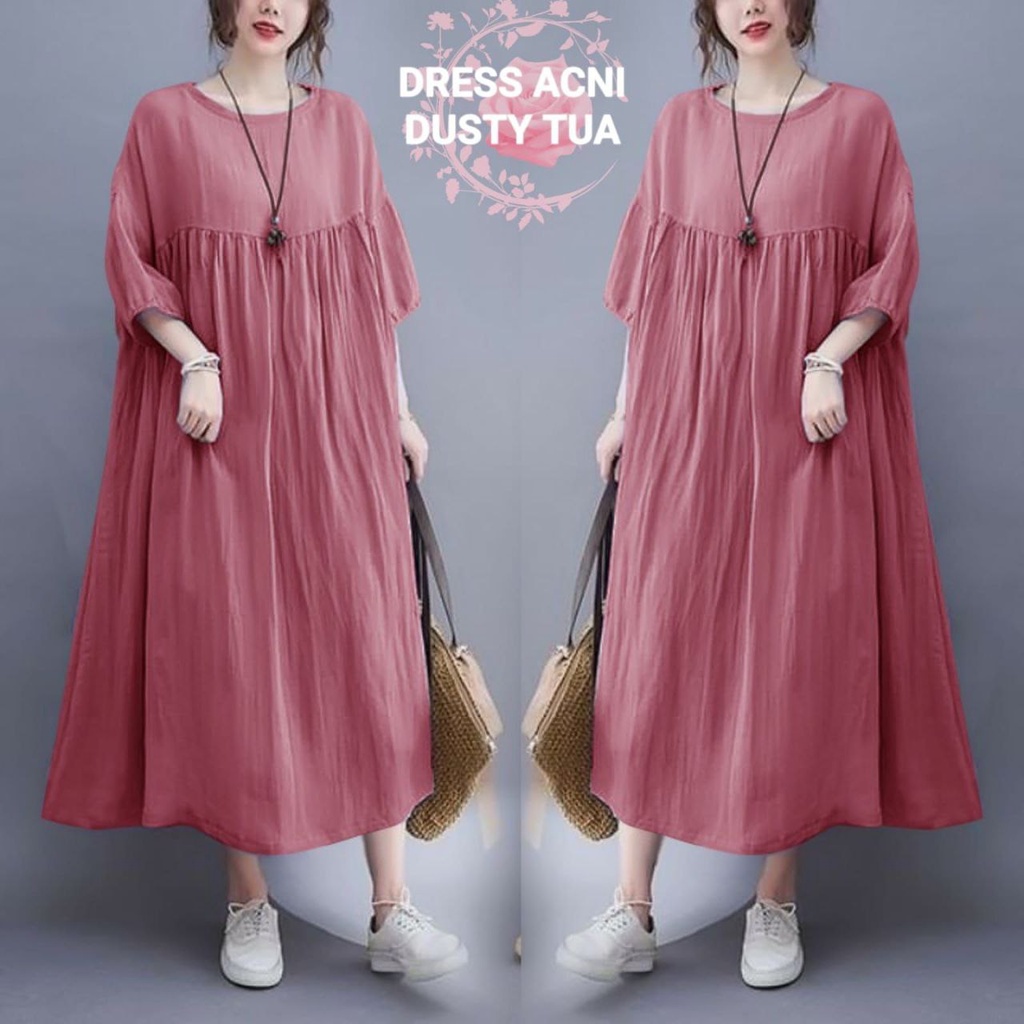 DRESS ACNI 5XL 4XL 3XL 2XL L/XL / BIGSIZE JUMBO oversize / FASHION WANITA / BAJU PESTA / GAUN BESAR