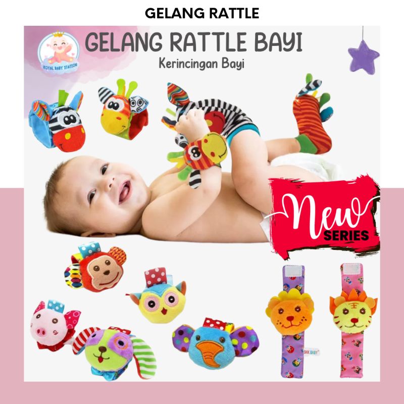 New Gelang Rattle Bayi Untuk Kaki Tangan Lucu