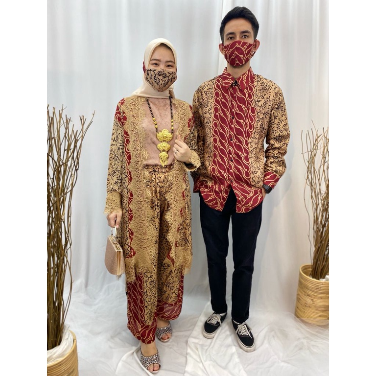 Batik Couple Modern | Setelan Batik Wanita | Couple Batik Modern | Set Batik Kondangan Modern Viscos