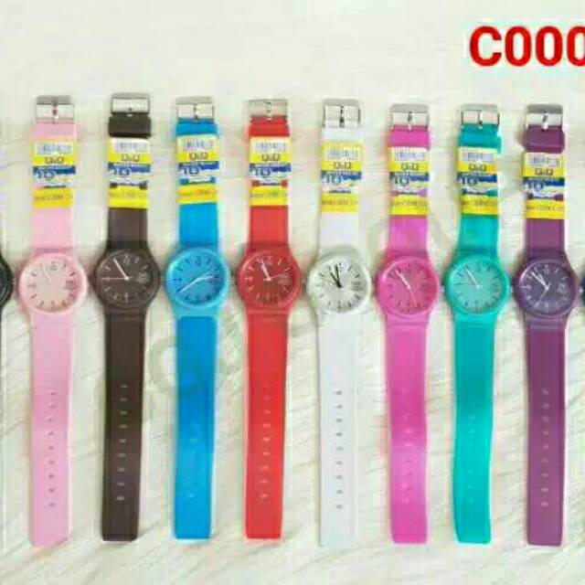 JAM TANGAN WANITA Q&amp;Q STRAP JELLY TOP 1