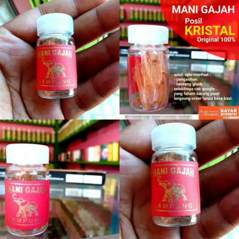 

Mani Gajah Crystal Asli Kemasan Botol Lampung Asli