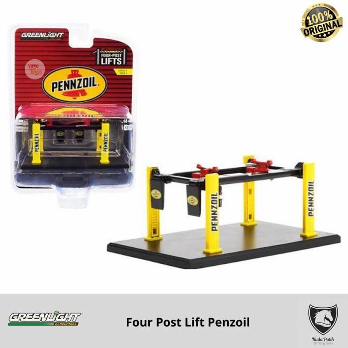 Greenlight 1/64 Pennzoil Four Post Car Lift Series Auto Body Shop By Eastern