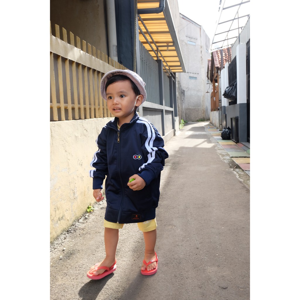 JAKET ANAK PEREMPUAN LAKI LAKI TRACKTOP GARIS CASUAL ORIGINAL REALPICT