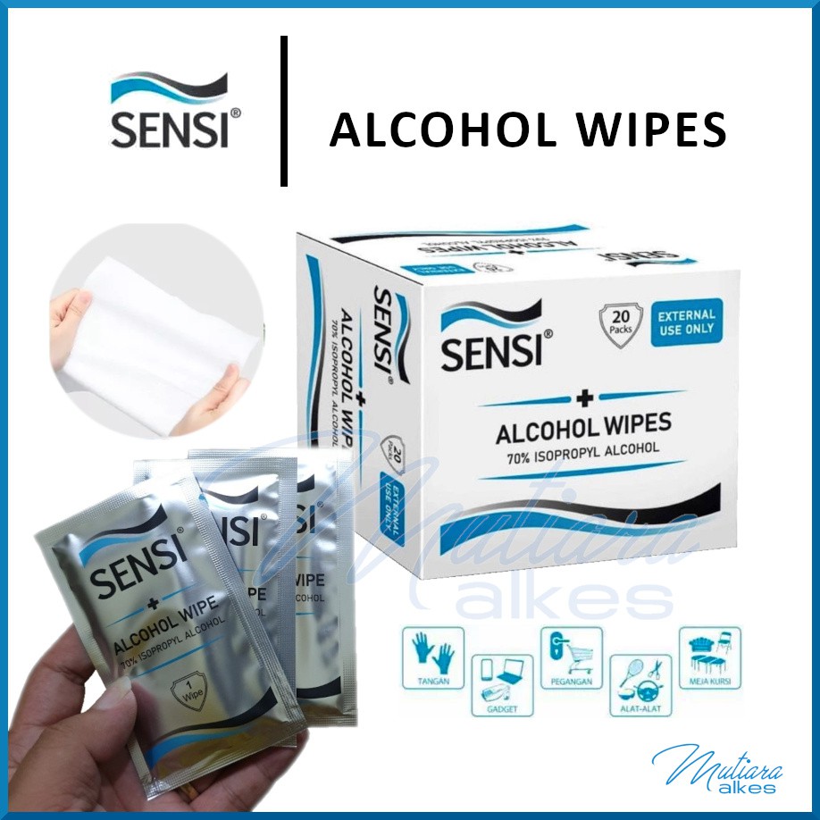 ECERAN - Sensi Alcohol Wipes 70% Isopropyl Alcohol / Tisu Alkohol Besar