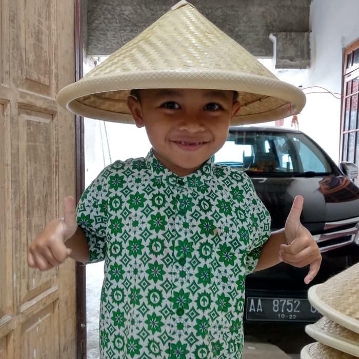 Caping topi anak petani ladang TK / PAUD / SD DISTRIBUTOR:-1