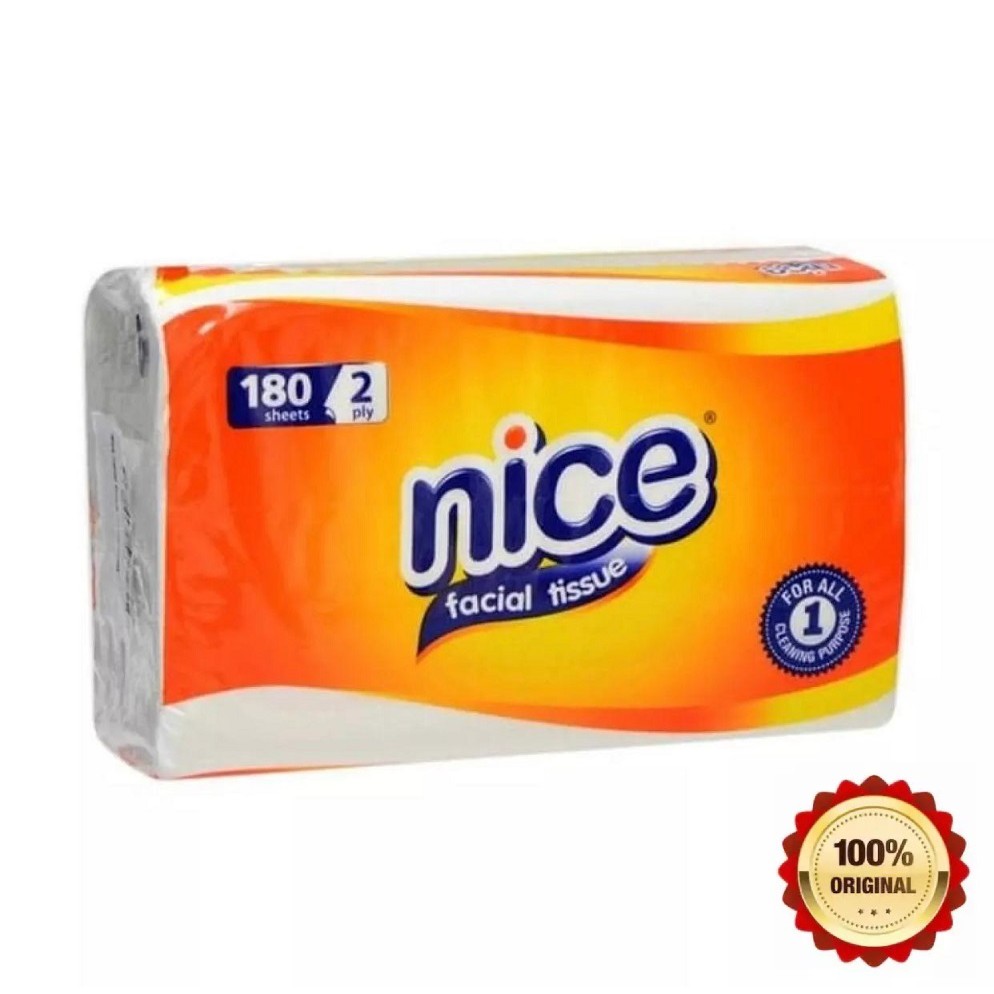 ORIGINAL Tissue NICE 180 sheets 2ply / Tisu Nice / Facial Tissue Mahal