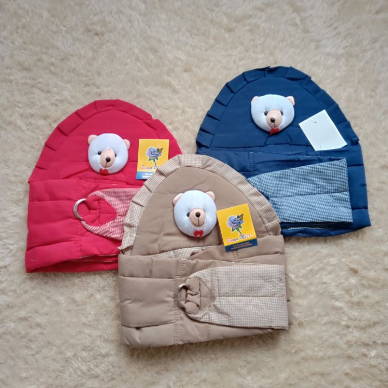 Gendongan Samping Bayi Bunga Mekar Ring Besi