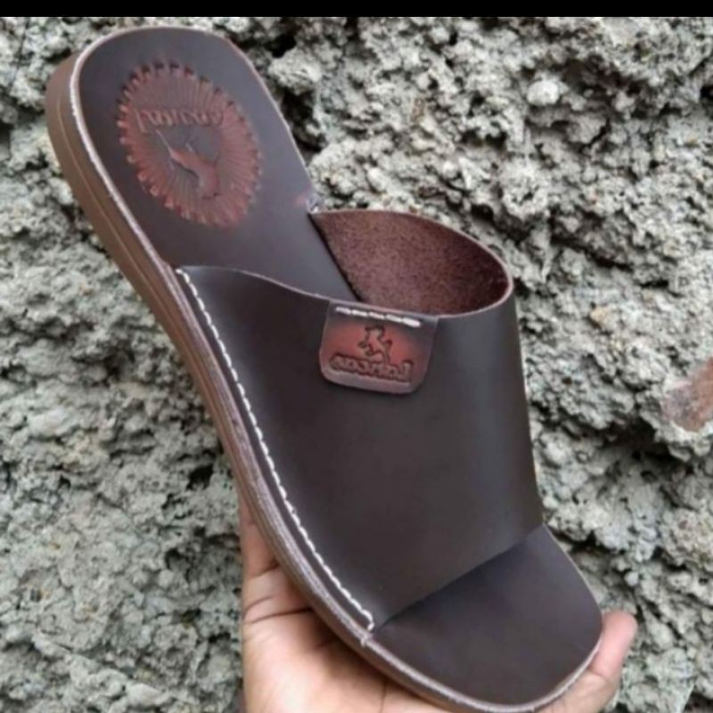 sandal pria full kulit sampai alas